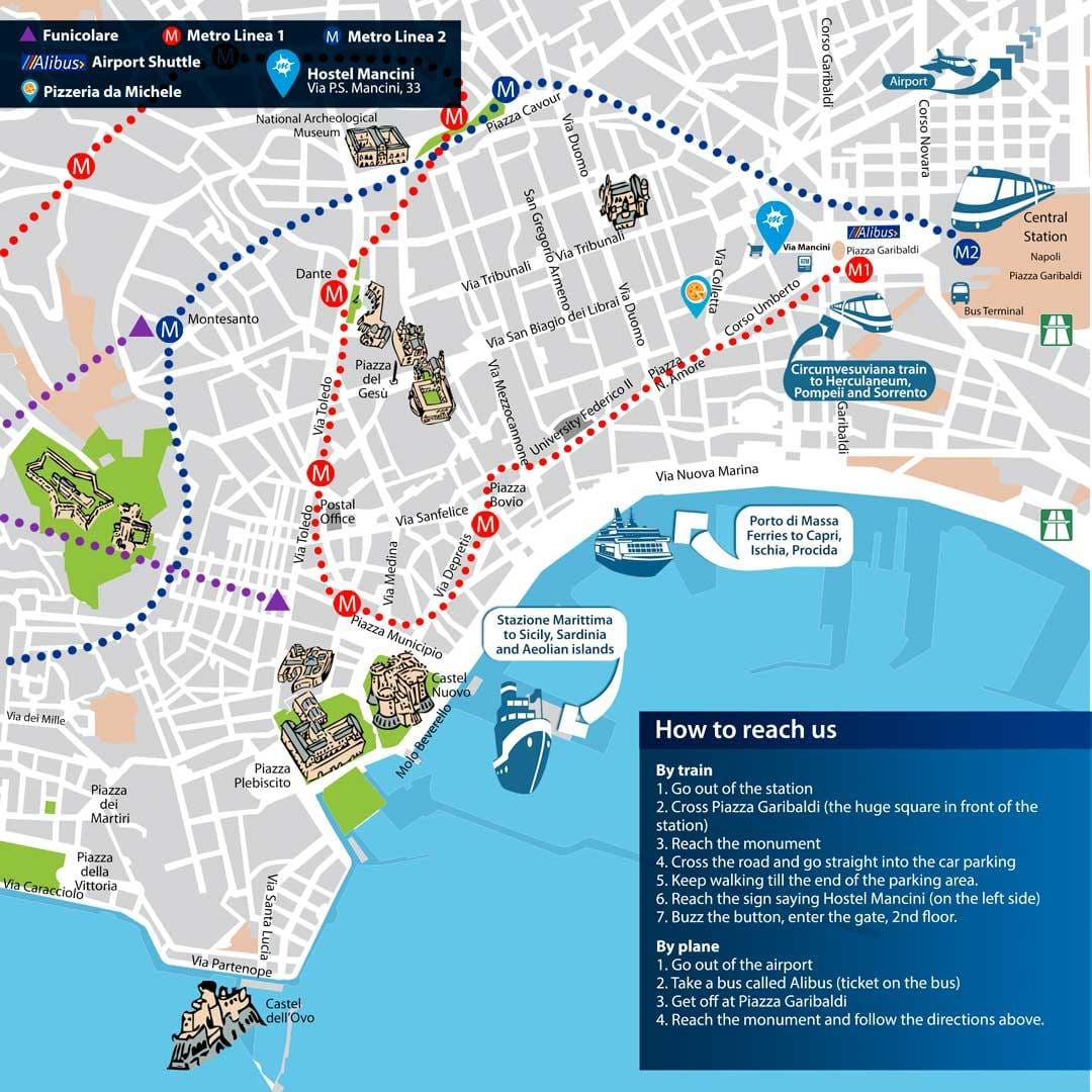 neapoles centrālā dzelzceļa stacija map
