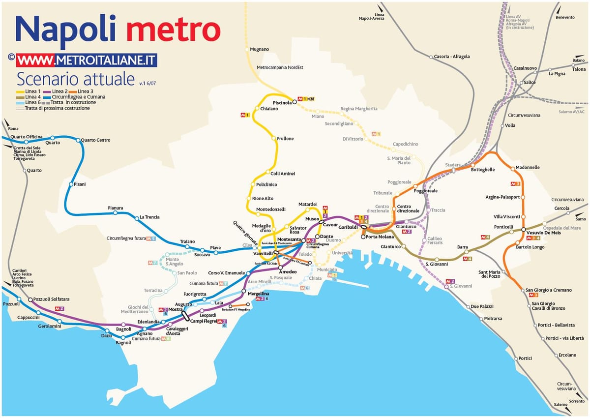 karte, naples metro