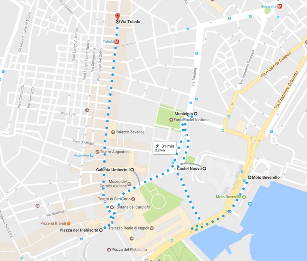neapoles pastaiga karte