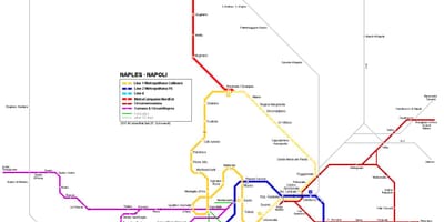 Karte, naples, itālija metro