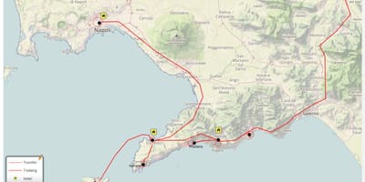 Karte, naples, itālija pastaiga