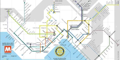 Neapole, itālija metro karte