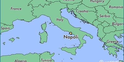 Karte itālija, parādot, naples