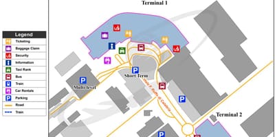 Karte, naples airport terminal