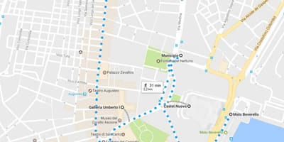 Neapoles pastaiga karte